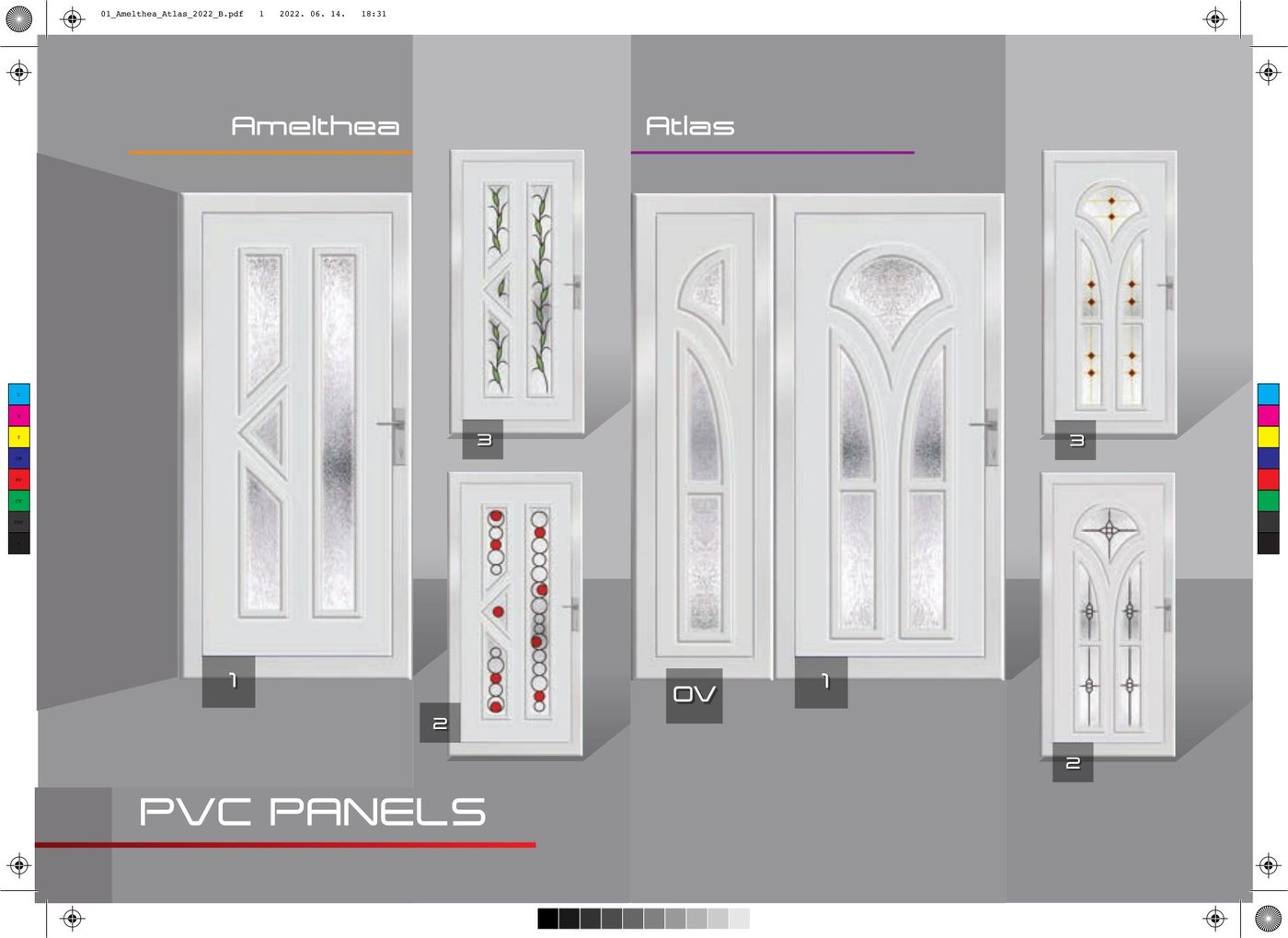 Door Panels PVC ajtópanel-minták, Amelthea és Atlas dizájn