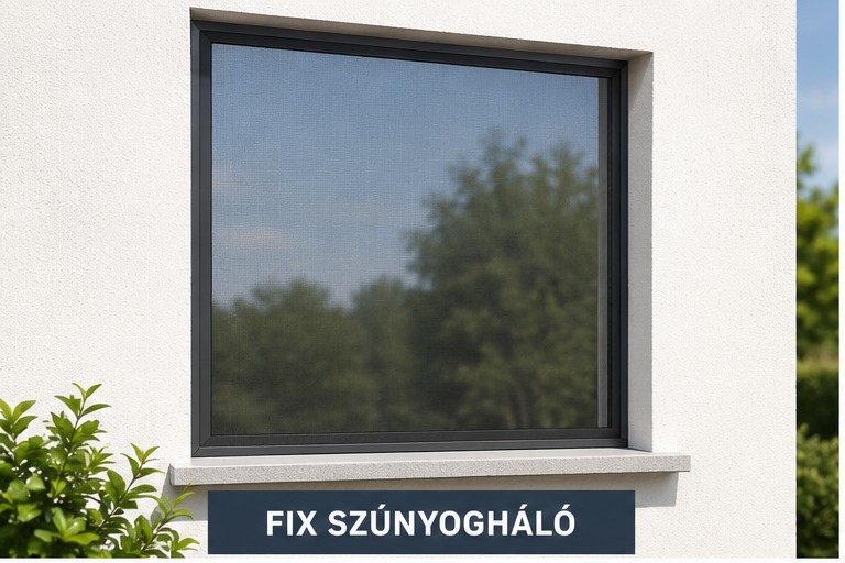 FIX szúnyogháló ablakon, rögzített kerettel